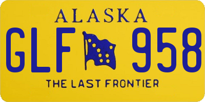 AK license plate GLF958