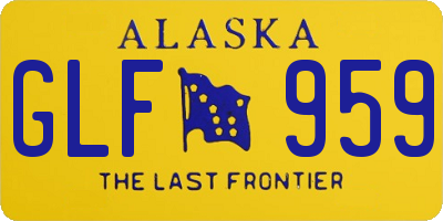 AK license plate GLF959