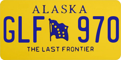 AK license plate GLF970