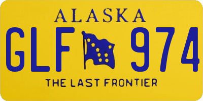 AK license plate GLF974