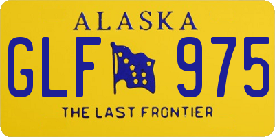 AK license plate GLF975