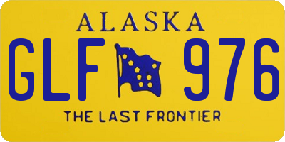 AK license plate GLF976