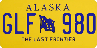 AK license plate GLF980