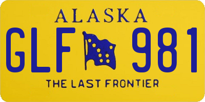 AK license plate GLF981