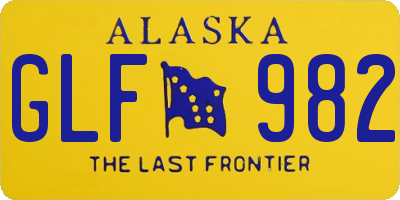 AK license plate GLF982