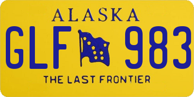 AK license plate GLF983