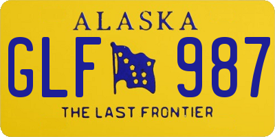 AK license plate GLF987