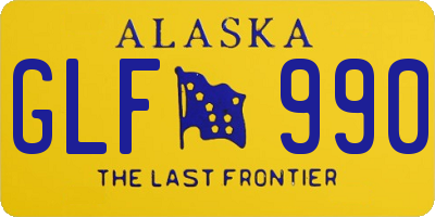AK license plate GLF990