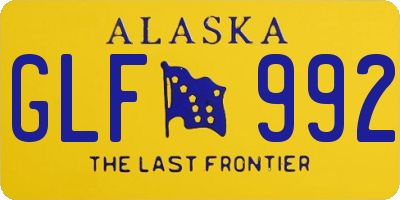 AK license plate GLF992