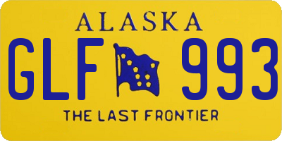 AK license plate GLF993