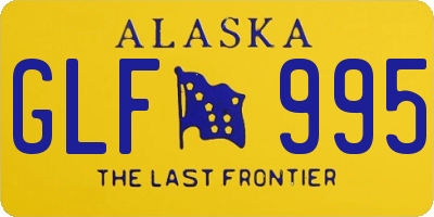 AK license plate GLF995