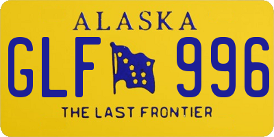 AK license plate GLF996