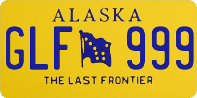 AK license plate GLF999