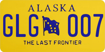 AK license plate GLG007