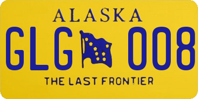 AK license plate GLG008