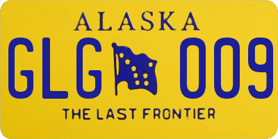 AK license plate GLG009