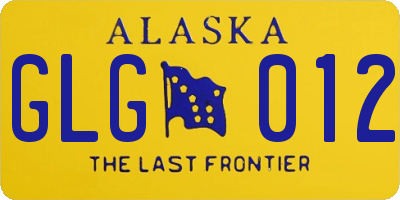 AK license plate GLG012