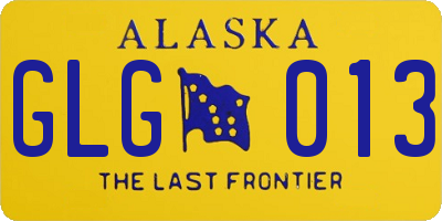 AK license plate GLG013