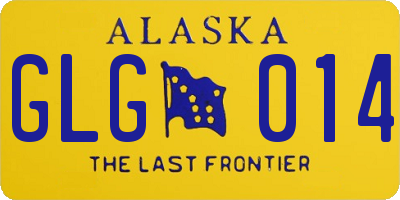 AK license plate GLG014