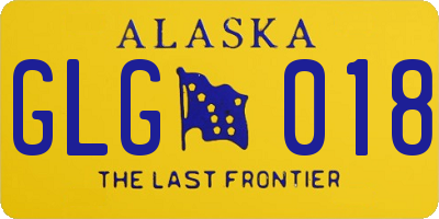 AK license plate GLG018