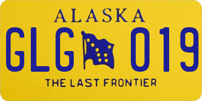 AK license plate GLG019