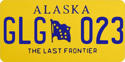 AK license plate GLG023
