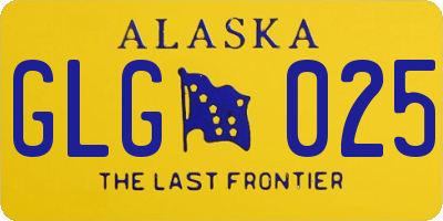 AK license plate GLG025