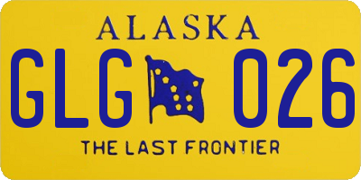 AK license plate GLG026