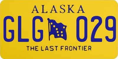AK license plate GLG029