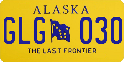 AK license plate GLG030