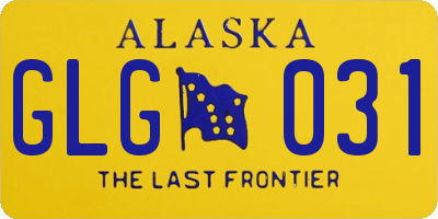 AK license plate GLG031
