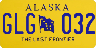AK license plate GLG032