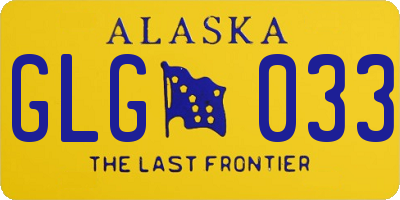 AK license plate GLG033