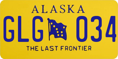 AK license plate GLG034