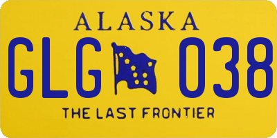 AK license plate GLG038