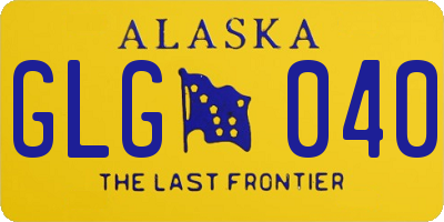 AK license plate GLG040
