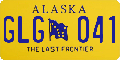 AK license plate GLG041