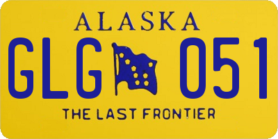 AK license plate GLG051
