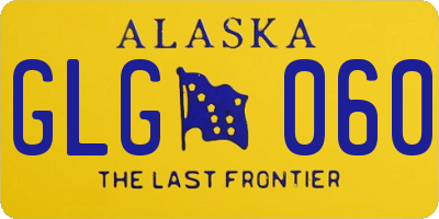 AK license plate GLG060