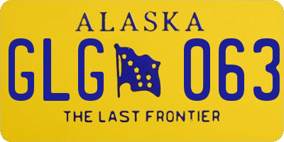 AK license plate GLG063
