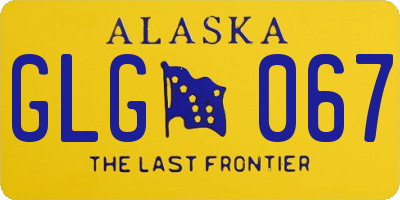 AK license plate GLG067