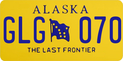 AK license plate GLG070