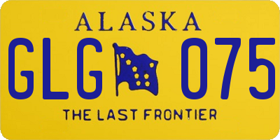 AK license plate GLG075