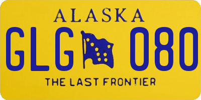 AK license plate GLG080