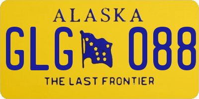 AK license plate GLG088