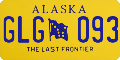 AK license plate GLG093