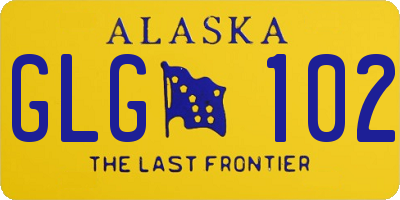 AK license plate GLG102