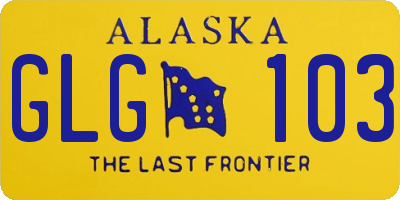 AK license plate GLG103