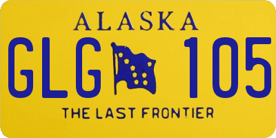 AK license plate GLG105