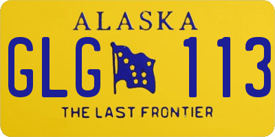 AK license plate GLG113